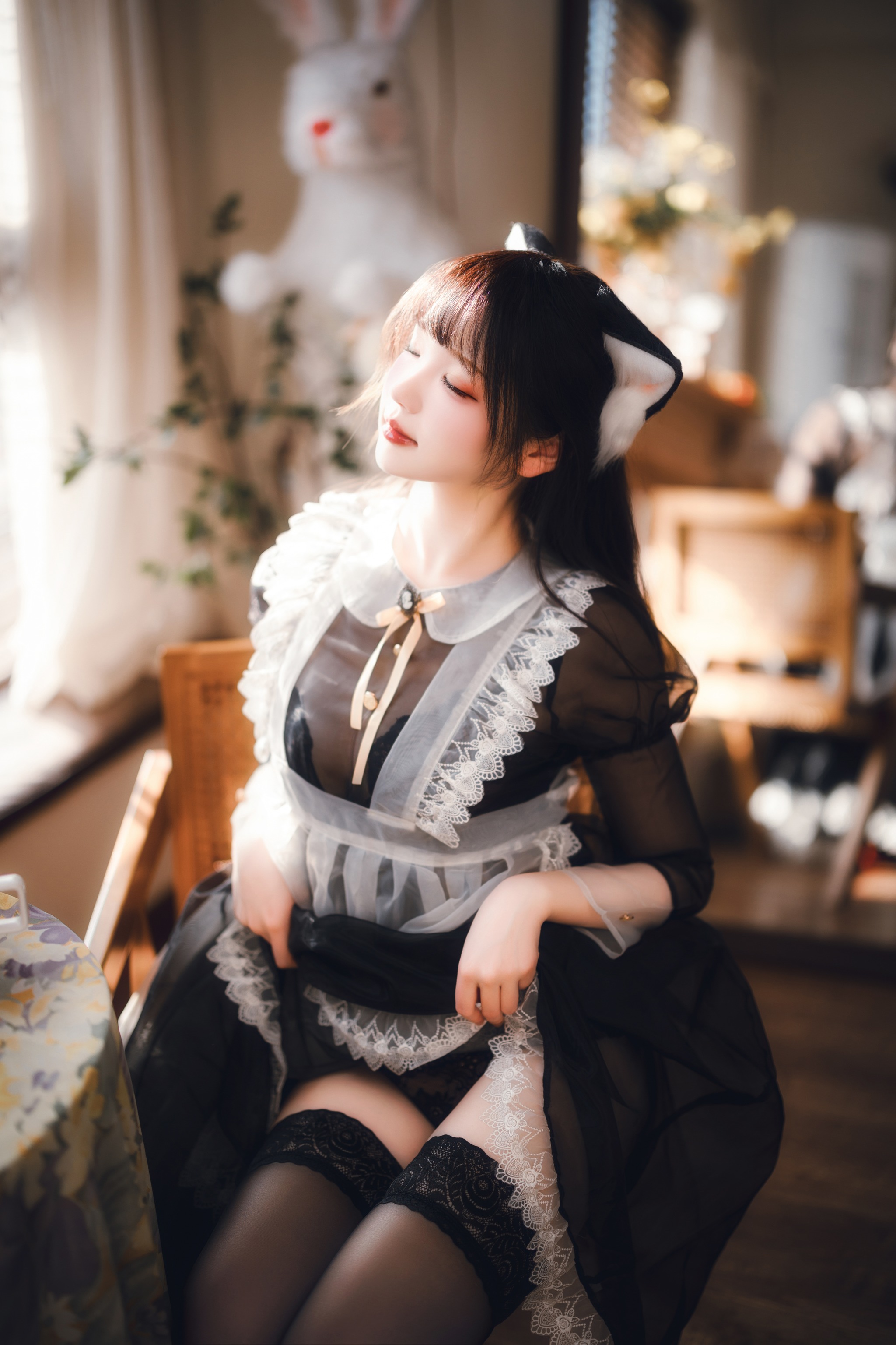 雪晴Astra - NO.067 2024春季限定 透明女仆 [71P2V]-XikXak